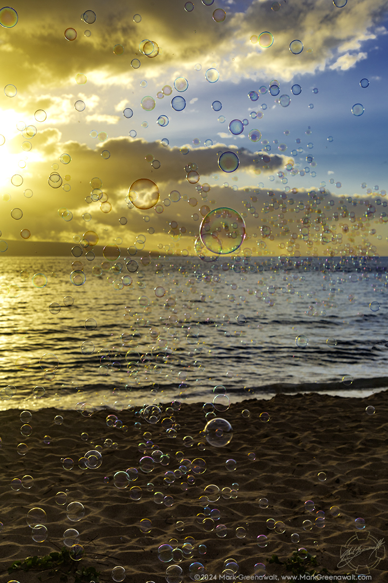 Bubbles On The Beach – Ka’anapali Beach in Maui, HawaiiFeatured Image