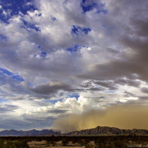 A Dust Storm Engulfing The Sierra Estrella Mountains
