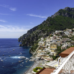 Positano Italy rising up from the Amalfi Coast