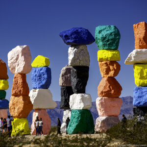Seven Magic Mountains south of Las Vegas