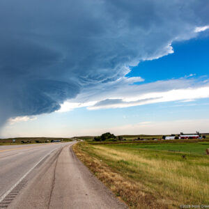 Swirling clouds in South Dakota that were full of hail